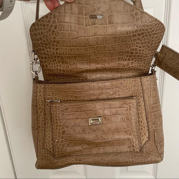 Tory Burch 797 Medium Crocodile-Embossed Satchel - Picture 9 of 14